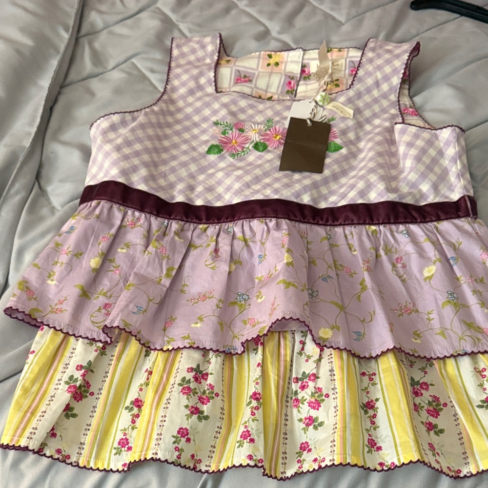 Matilda Jane Purple and Yellow Floral Blouse